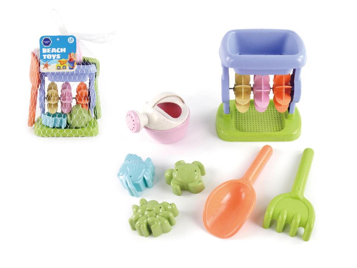 STRAW MATERIAL BEACH SET 7PCS