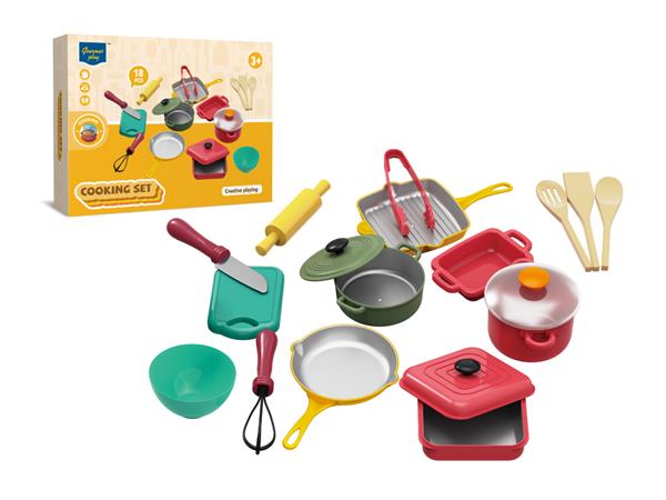 GOURMET PLAY COOKING SET 18 PCS