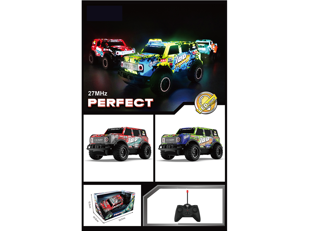 27MHZ 1:24 4 FUNCTIONS OFF-ROAD R/C VEHICLE WITH L